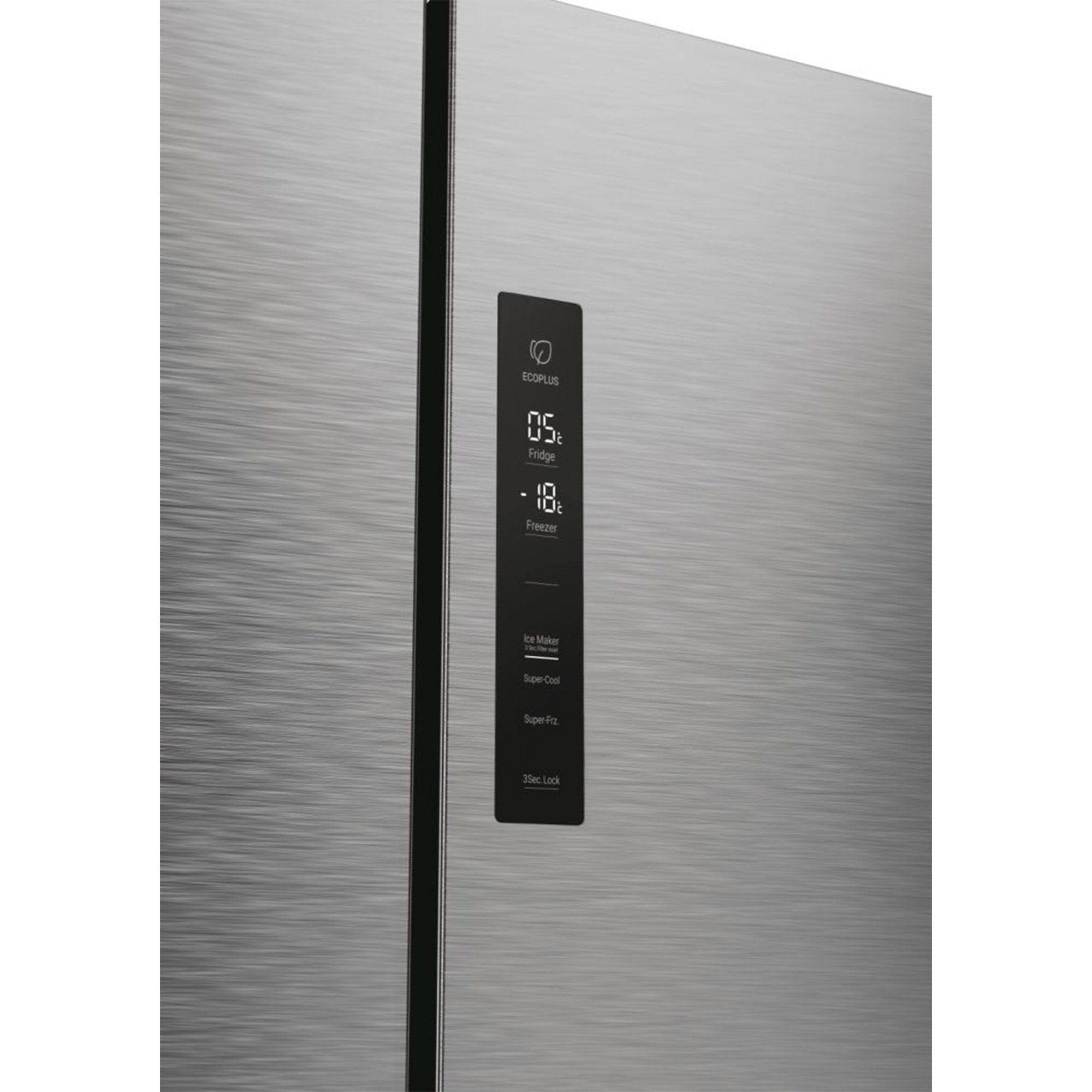 Haier Side-by-Side CUBE 90 SERIES 5 Design Edelstahlfront HCR5919EHMP, 190 cm hoch, 90.5 cm breit, XL Slim Line, Wasser Spender, Eiswürfelbereiter, Total No Frost