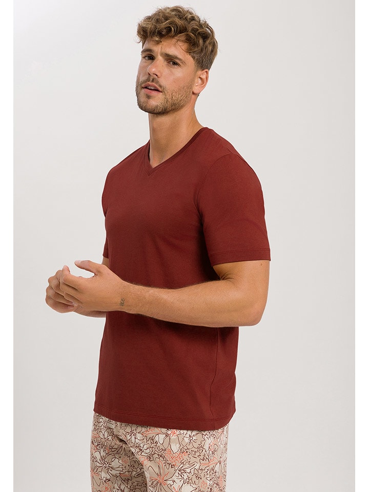 Hanro Pyjama-Oberteil in Rot günstig kaufen