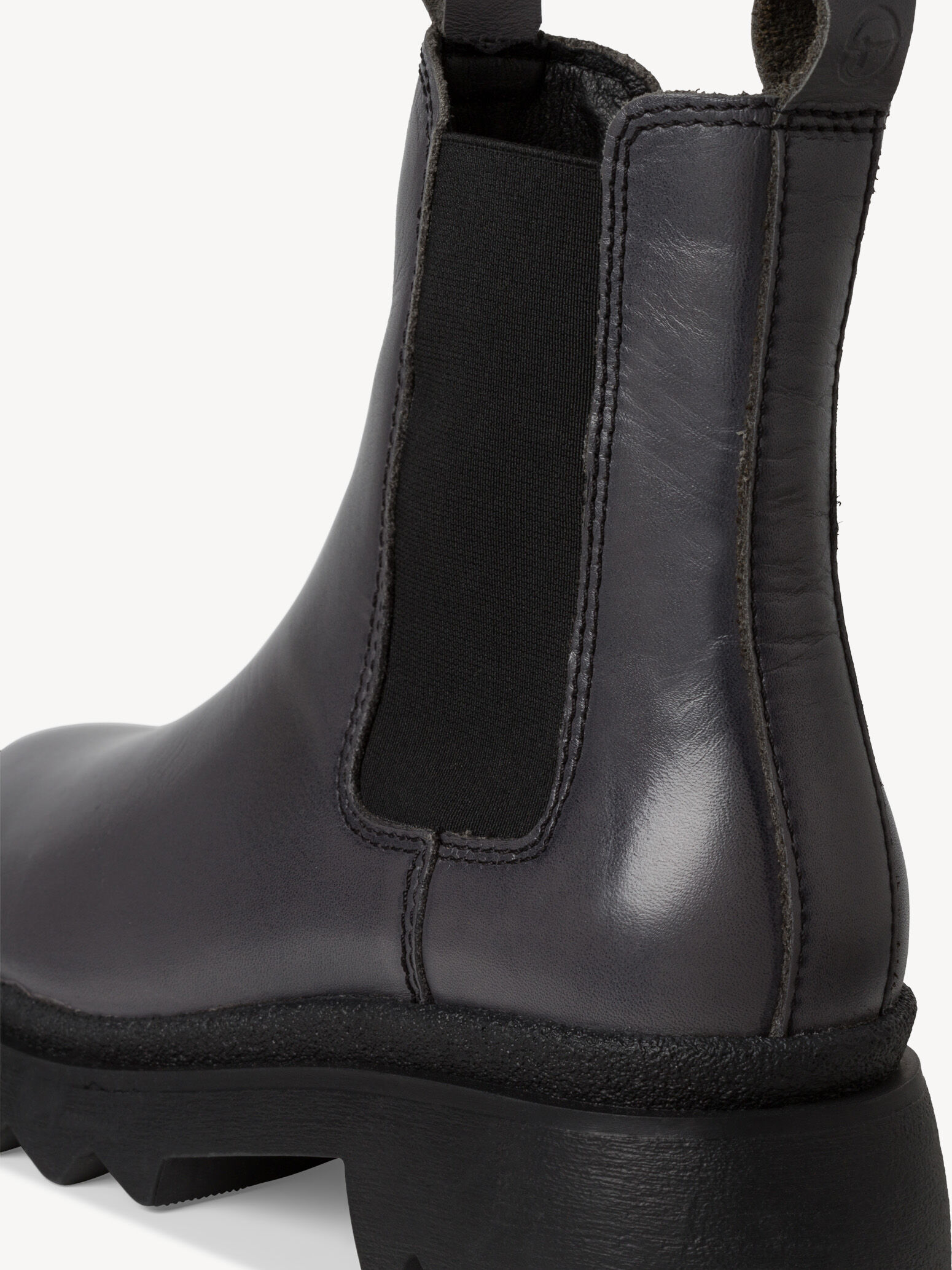 Bottine Chelsea en cuir - gris