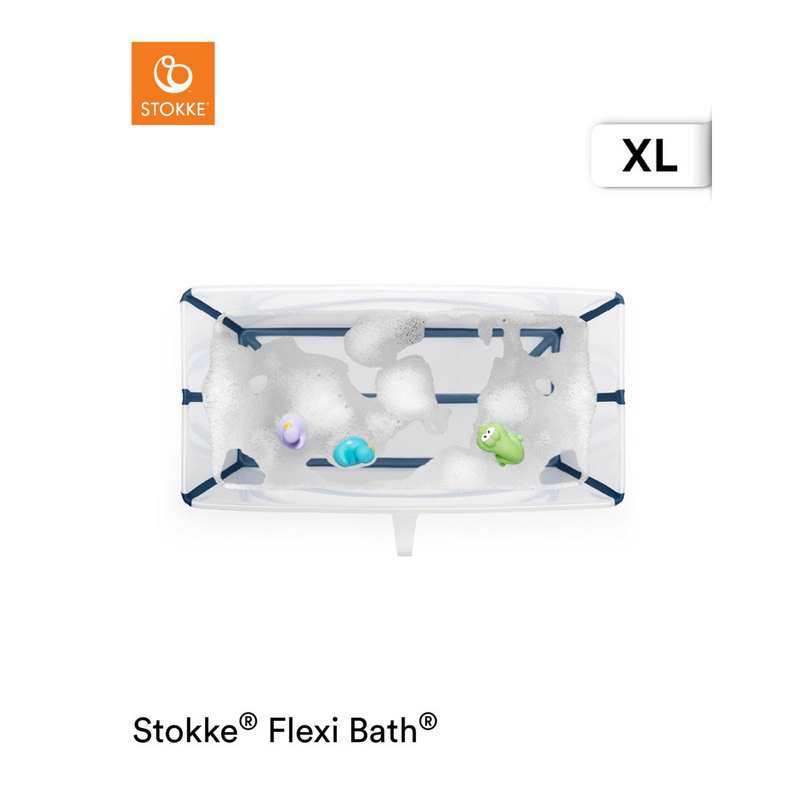 Baignoire pliable Flexibath XL transparente bleue Stokke