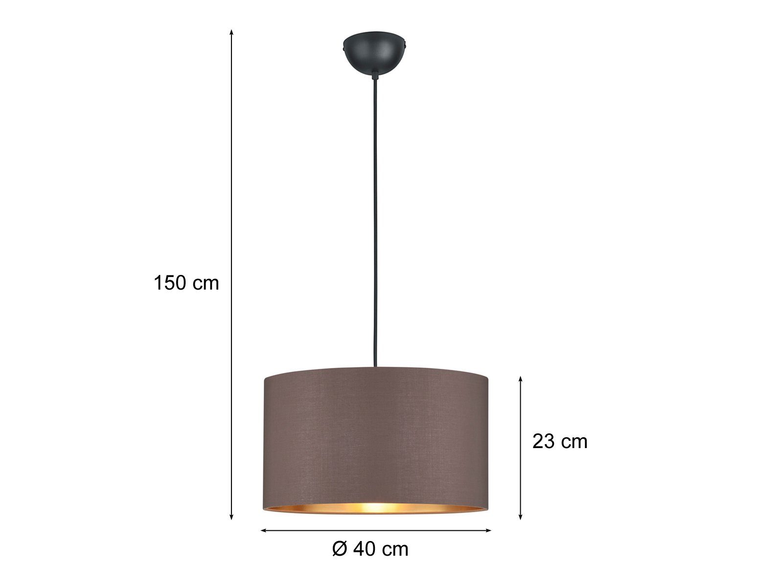 meineWunschleuchte Pendelleuchte, ohne Leuchtmittel, ausgefallene Design-er Lampe-n für über-n Esstisch hängend, Ø 40cm