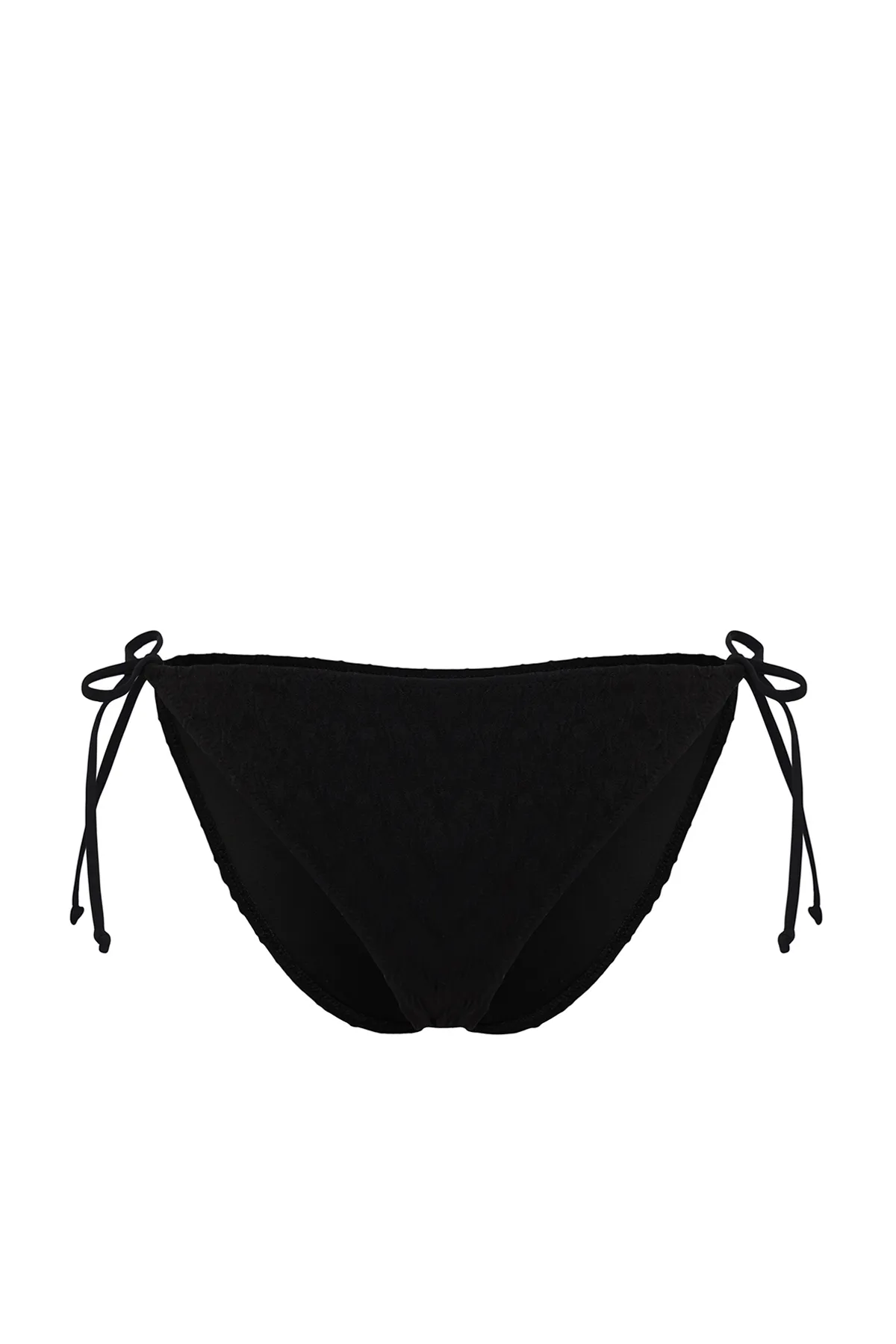 Trendyol Collection  Schwarze gebundene strukturierte reguläre Bikinihose TBESS23BA00250