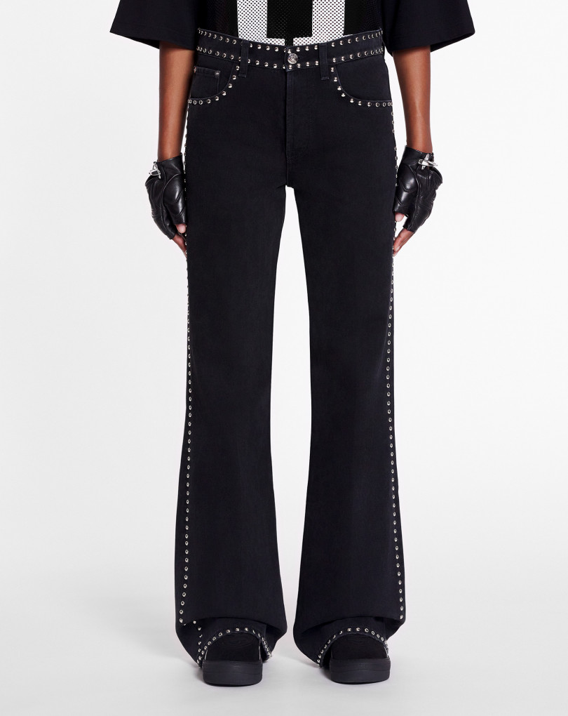 LANVIN X FUTURE PANTALON ÉVASÉ À CLOUS POUR FEMME