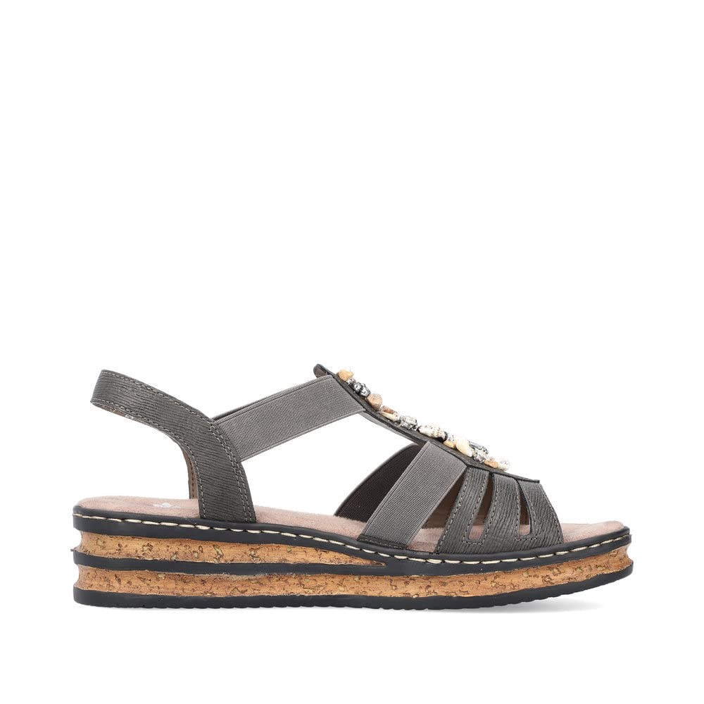 RIEKER Komfort Sandalen braun FSK Damen Sandalen