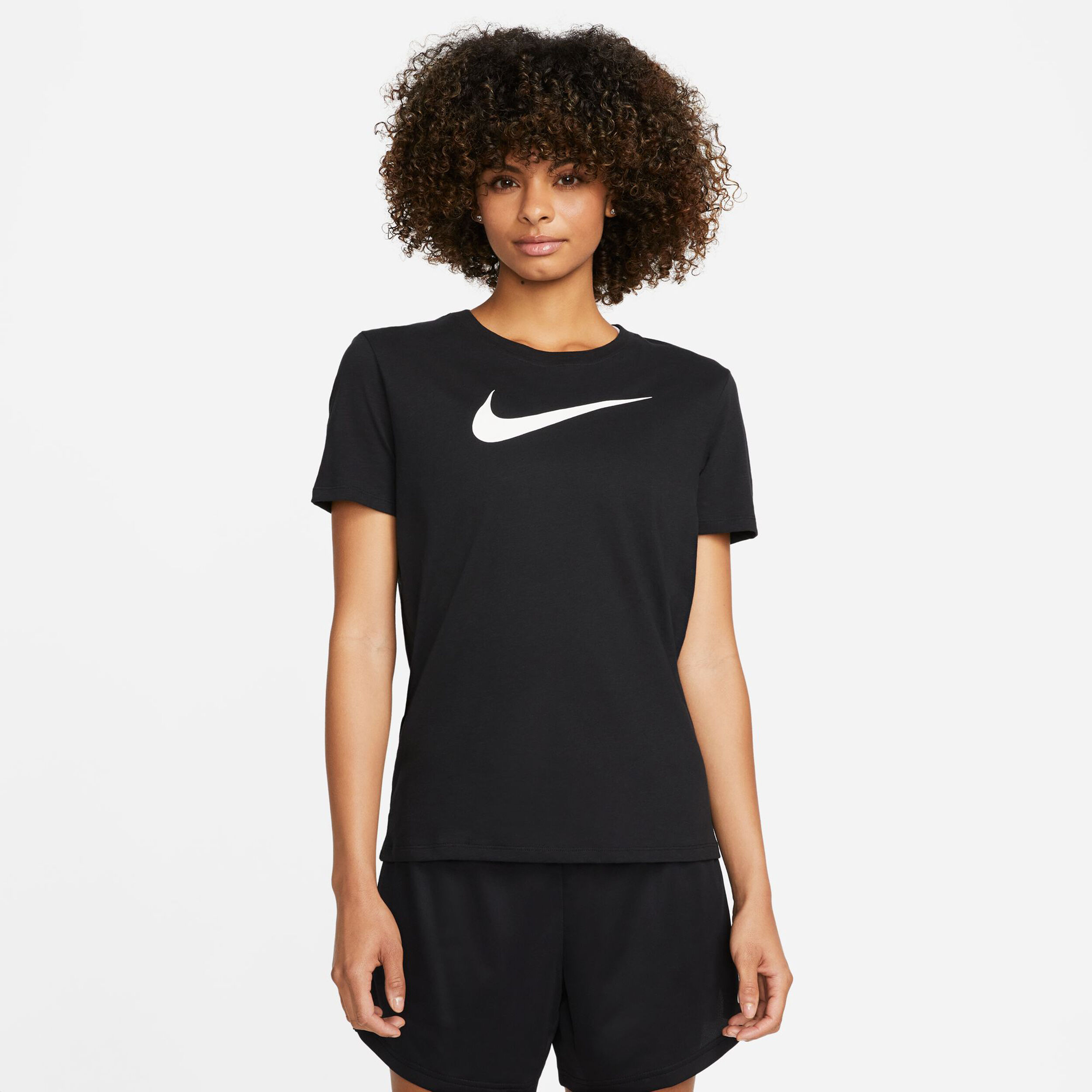 Dri-Fit Swoosh T-Shirt Damen - Schwarz, Weiß