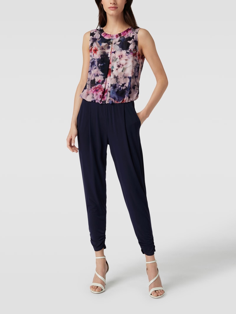 Jumpsuit mit floralem Muster in rosé