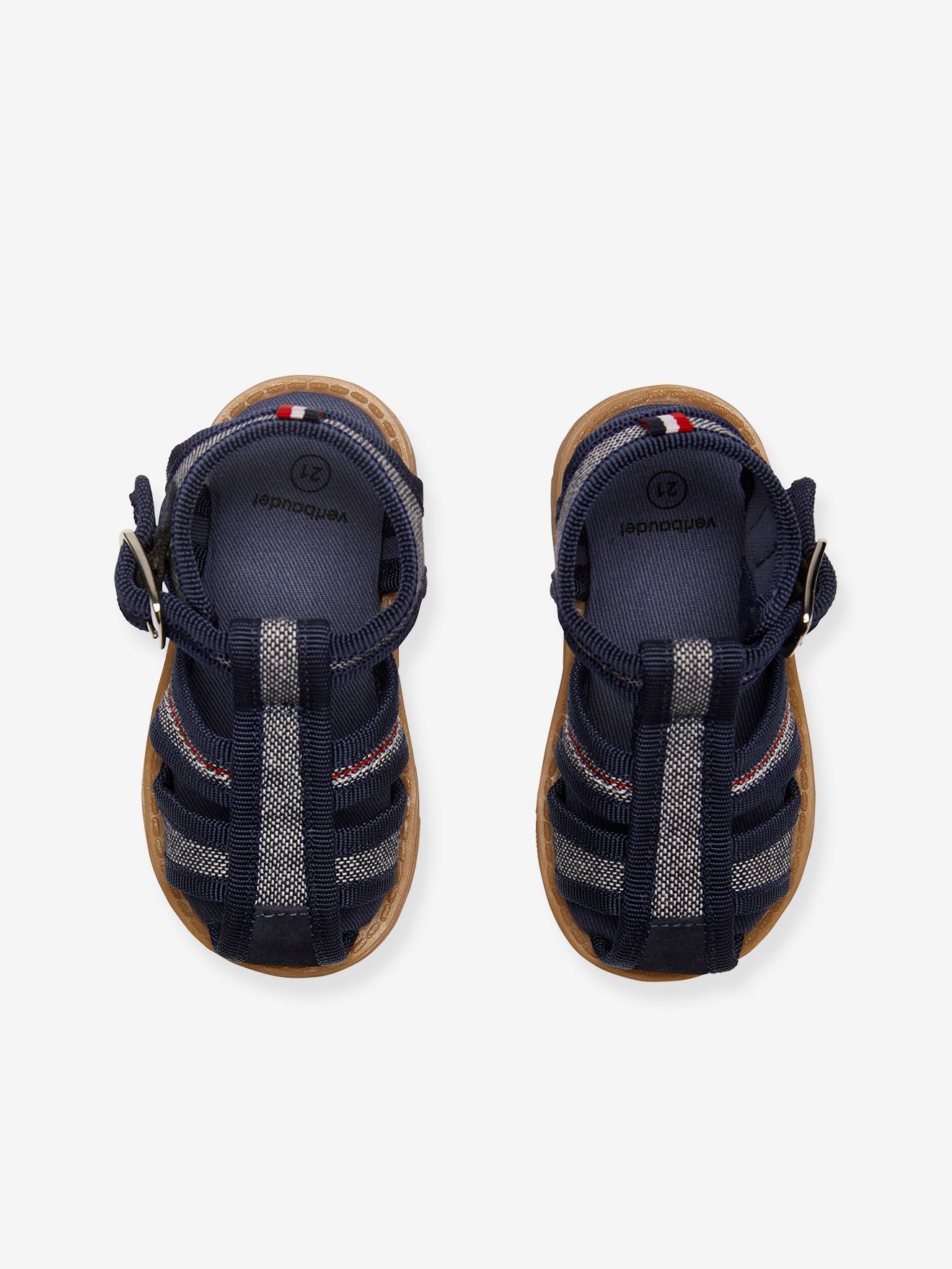 Vertbaudet Baby Stoff-Sandalen - blau