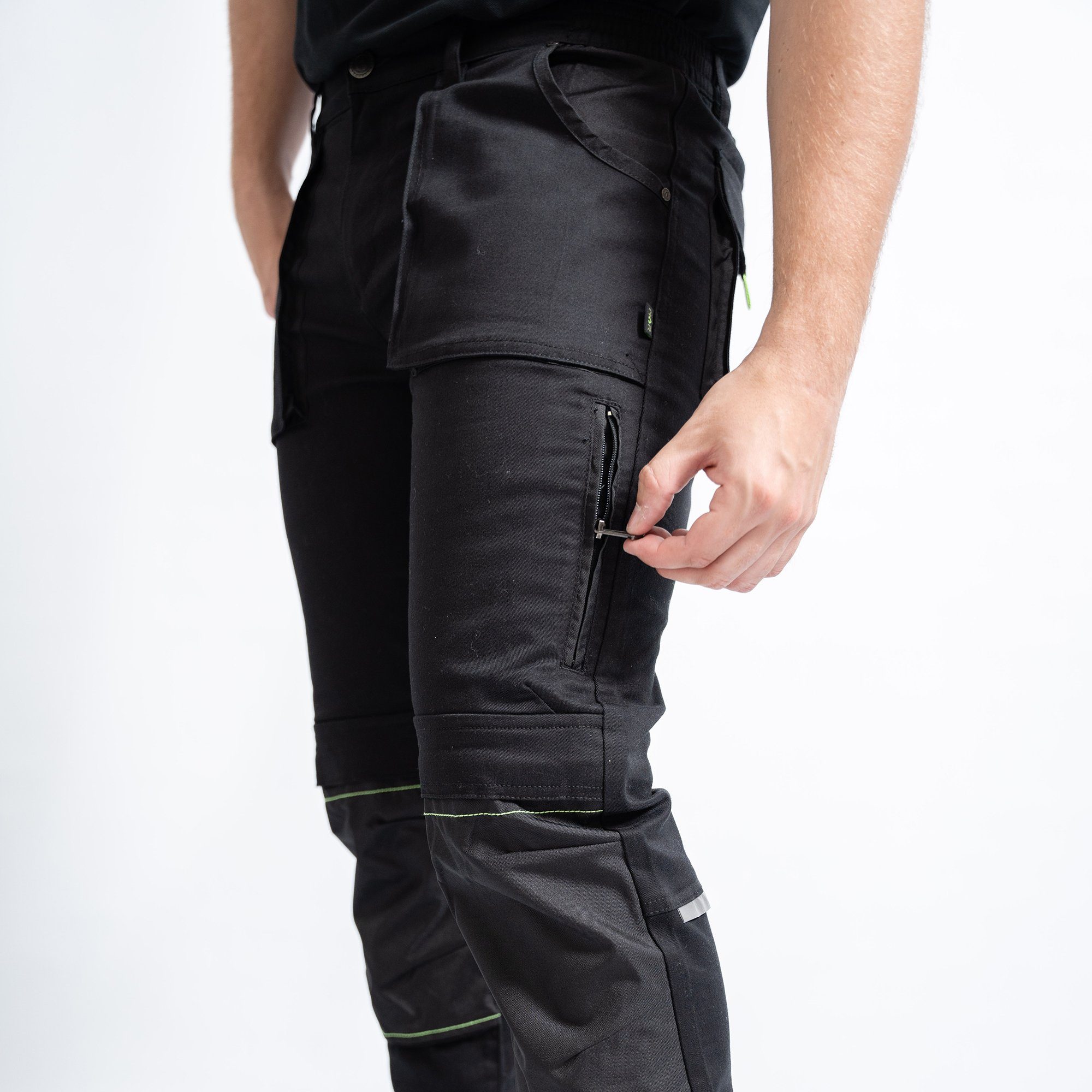 MAR Workwear Arbeitshose Premium, 8 Taschen, ergonomischer Schnitt, seitlich dehnbarer Bund, Reflektorstreifen, Atmungsaktiv