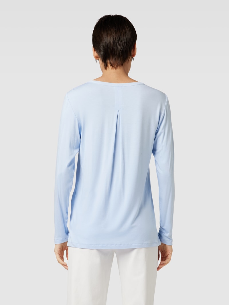Bluse mit Brustleistentaschen in bleu