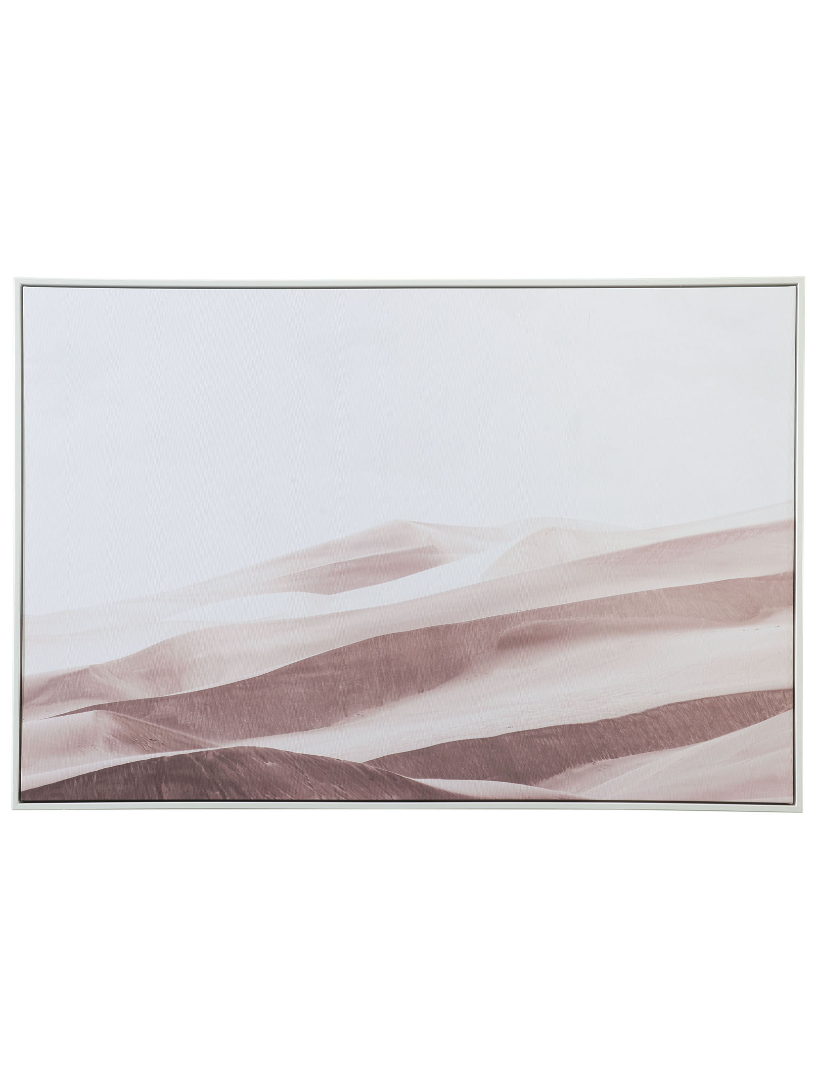 Wüste Leinwand-Druck-gerahmt, Hellbeige