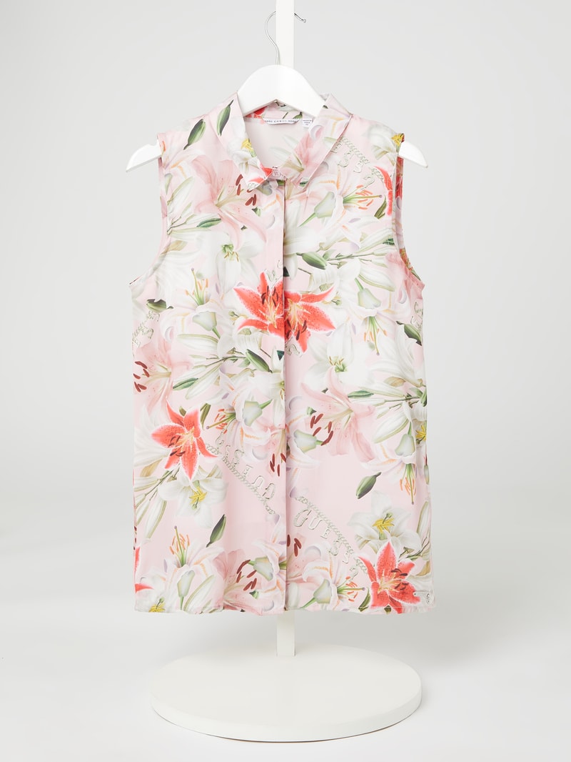 Bluse aus Chiffon in rosé