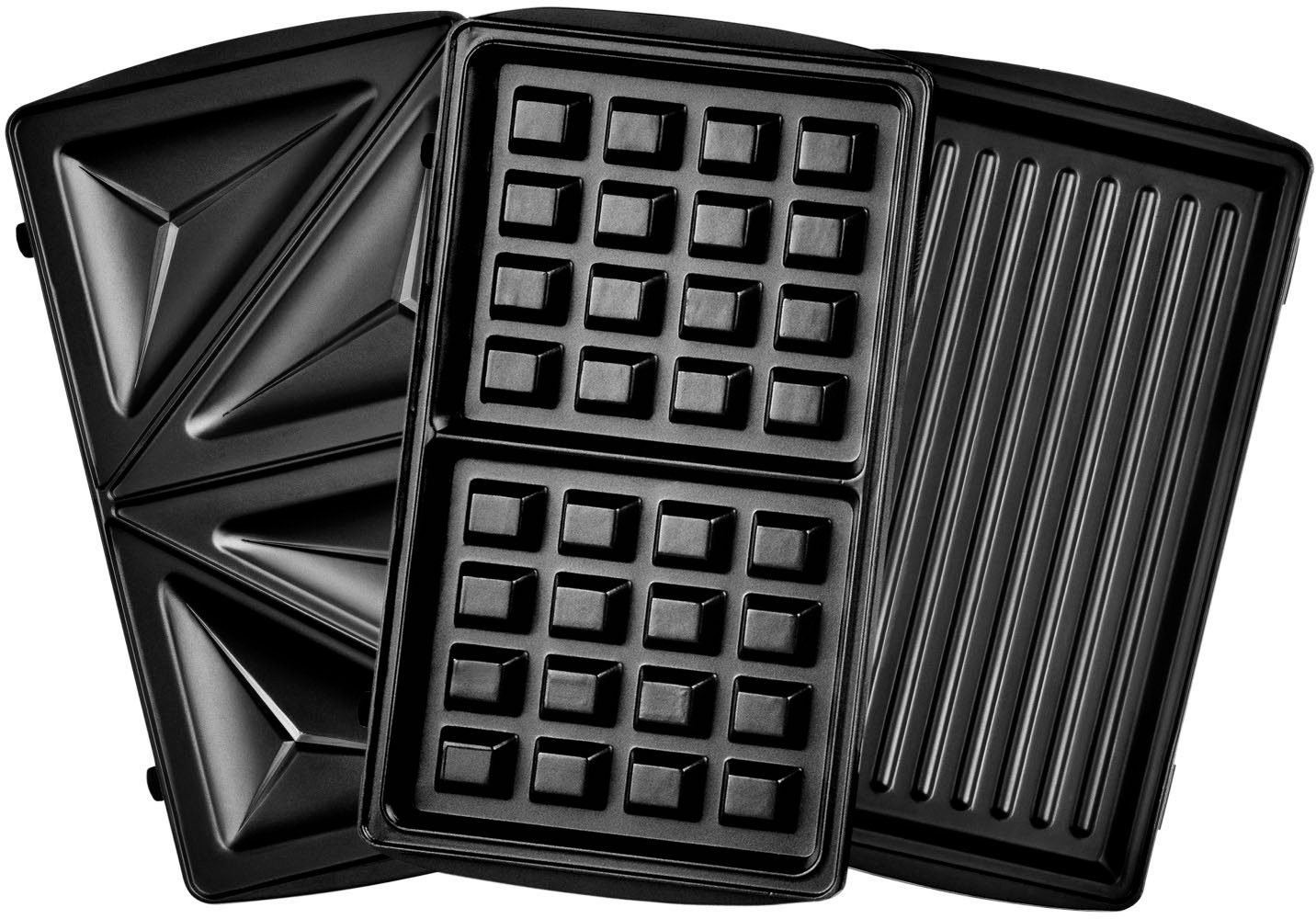 Hyundai 3-in-1-Sandwichmaker SM627, 700 W, austauschbare Sandwich/Waffel/Panini Platten, Lichtsignalisierung