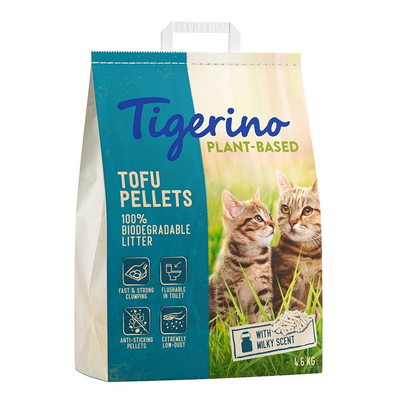 Tigerino Plant-Based Tofu Katzenstreu – Milch-Duft