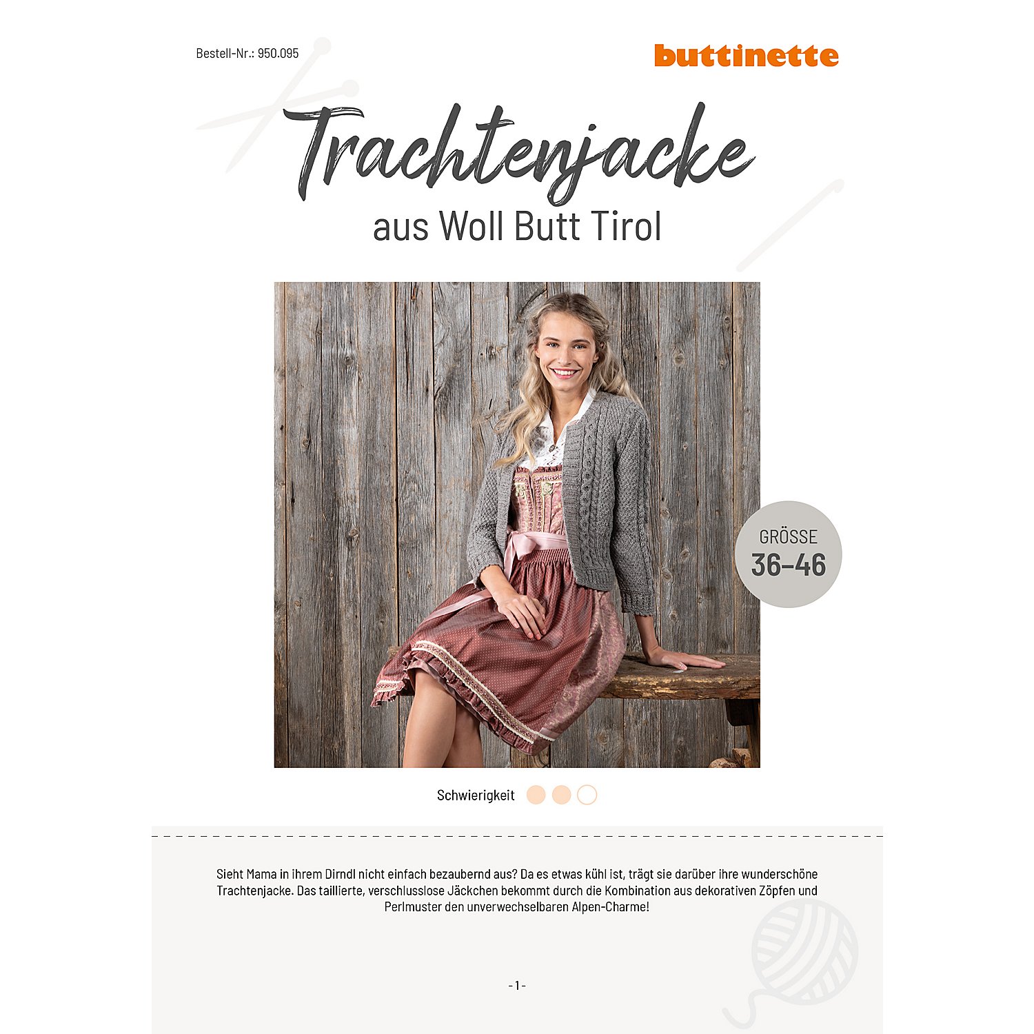 Strickanleitung - Trachtenjacke aus Woll Butt Tirol