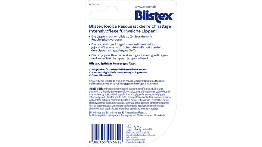 Blistex Jojoba Rescue 3.7 g