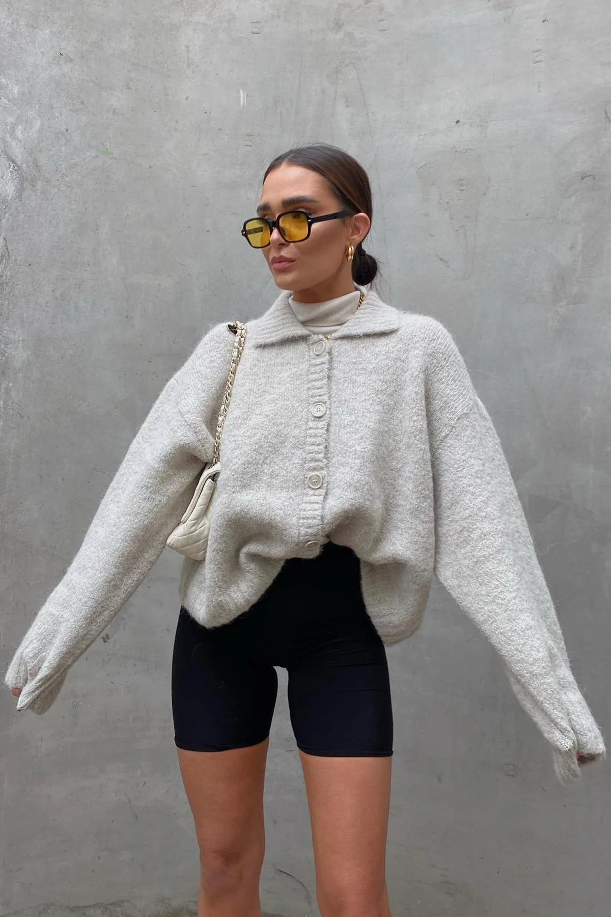 Madmext  Pullover - Grau - Oversized