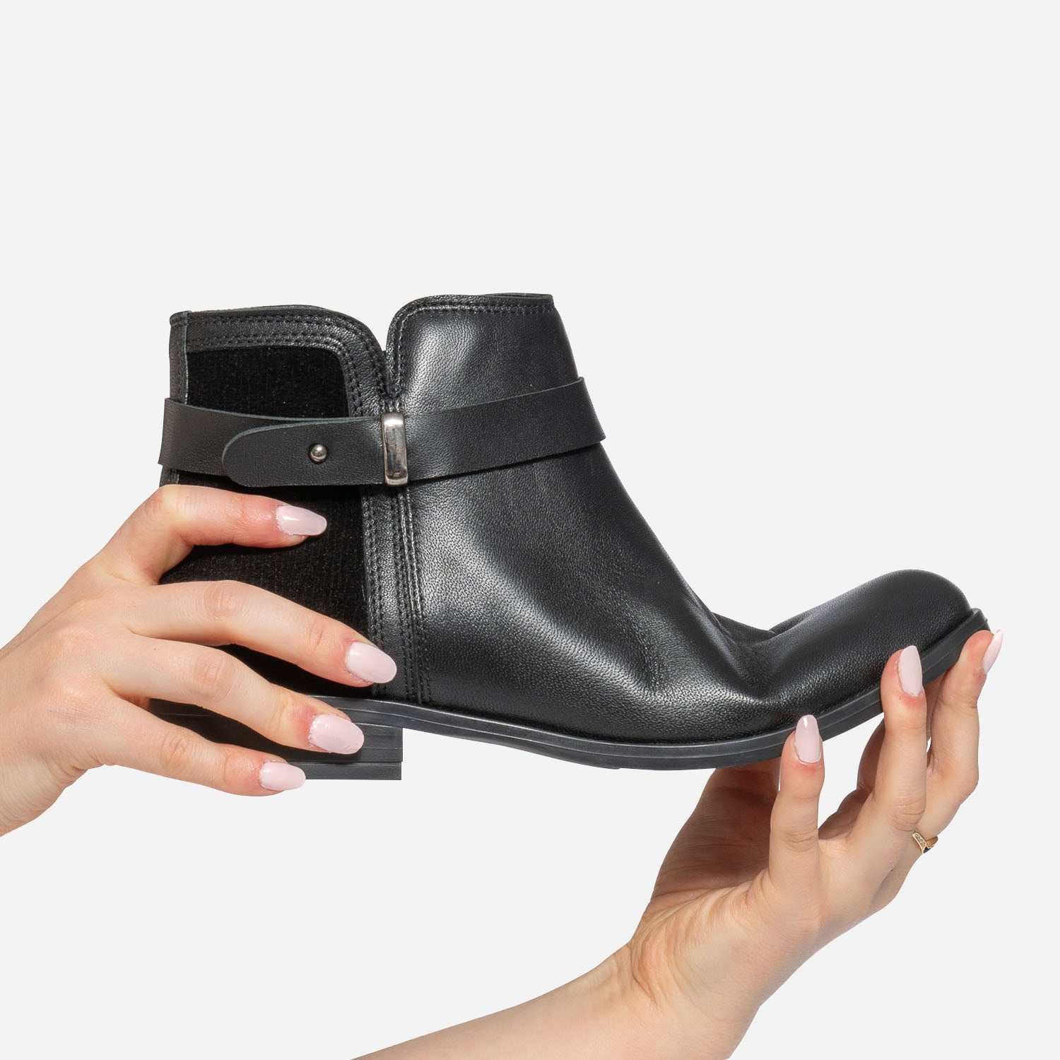 Boots noir bi matière