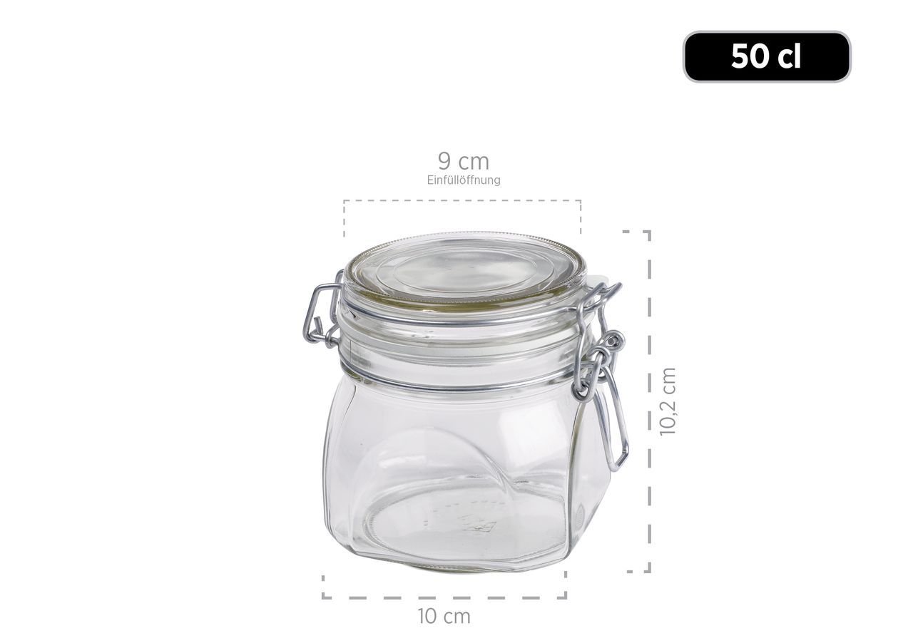 Mäser Serie Gothika, Einmachglas 300 ml, 6er Set