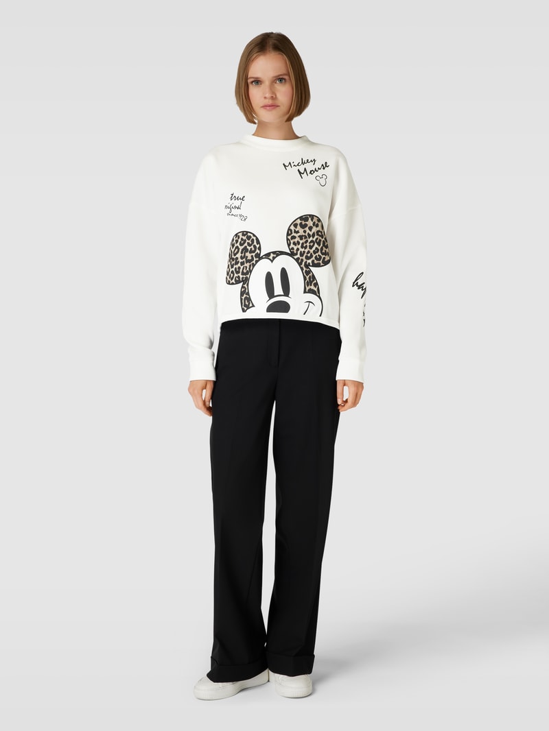 Sweatshirt mit Motiv-Print in offwhite