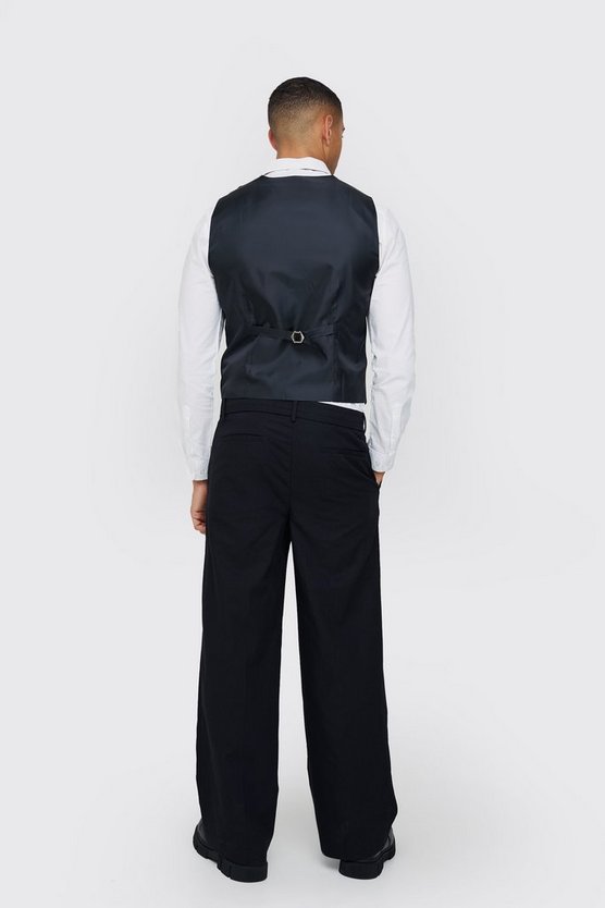Mix & Match Slim-Fit Weste aus Leinenmischung