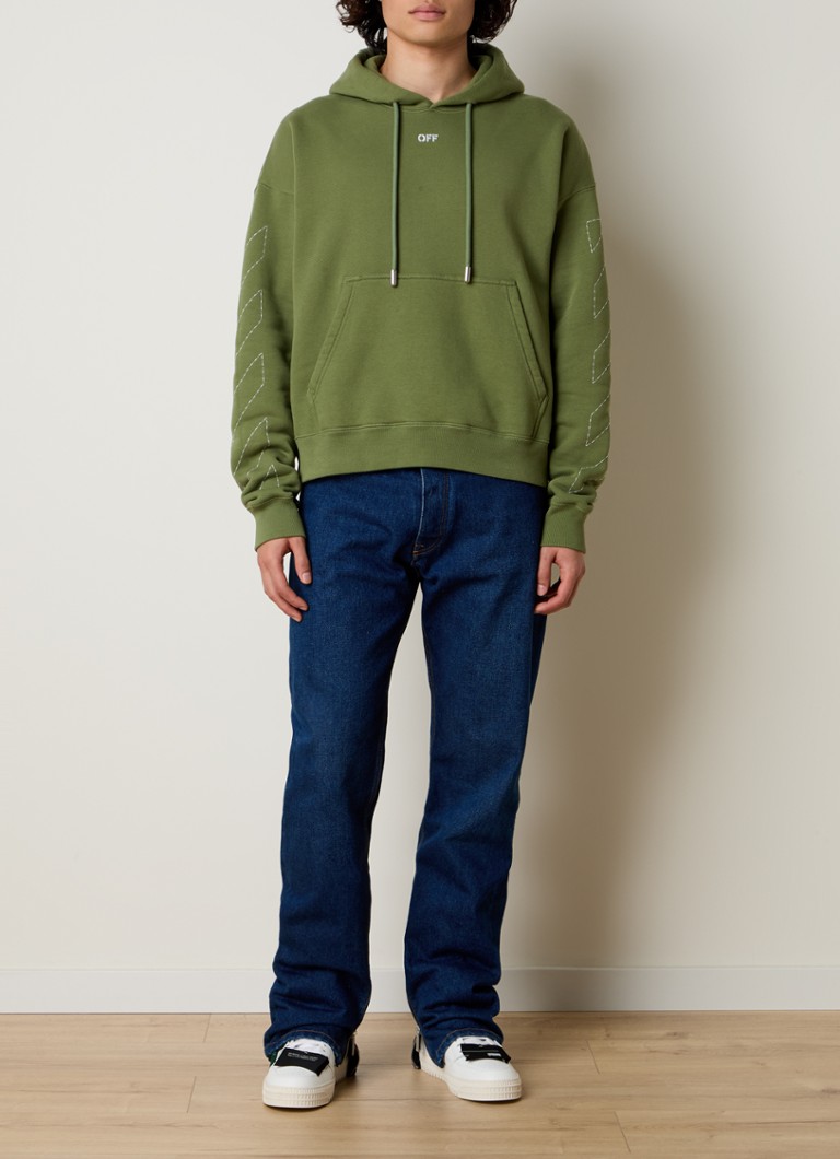 Felpa con cappuccio Off-White Stitch Arr Skate con ricamo
