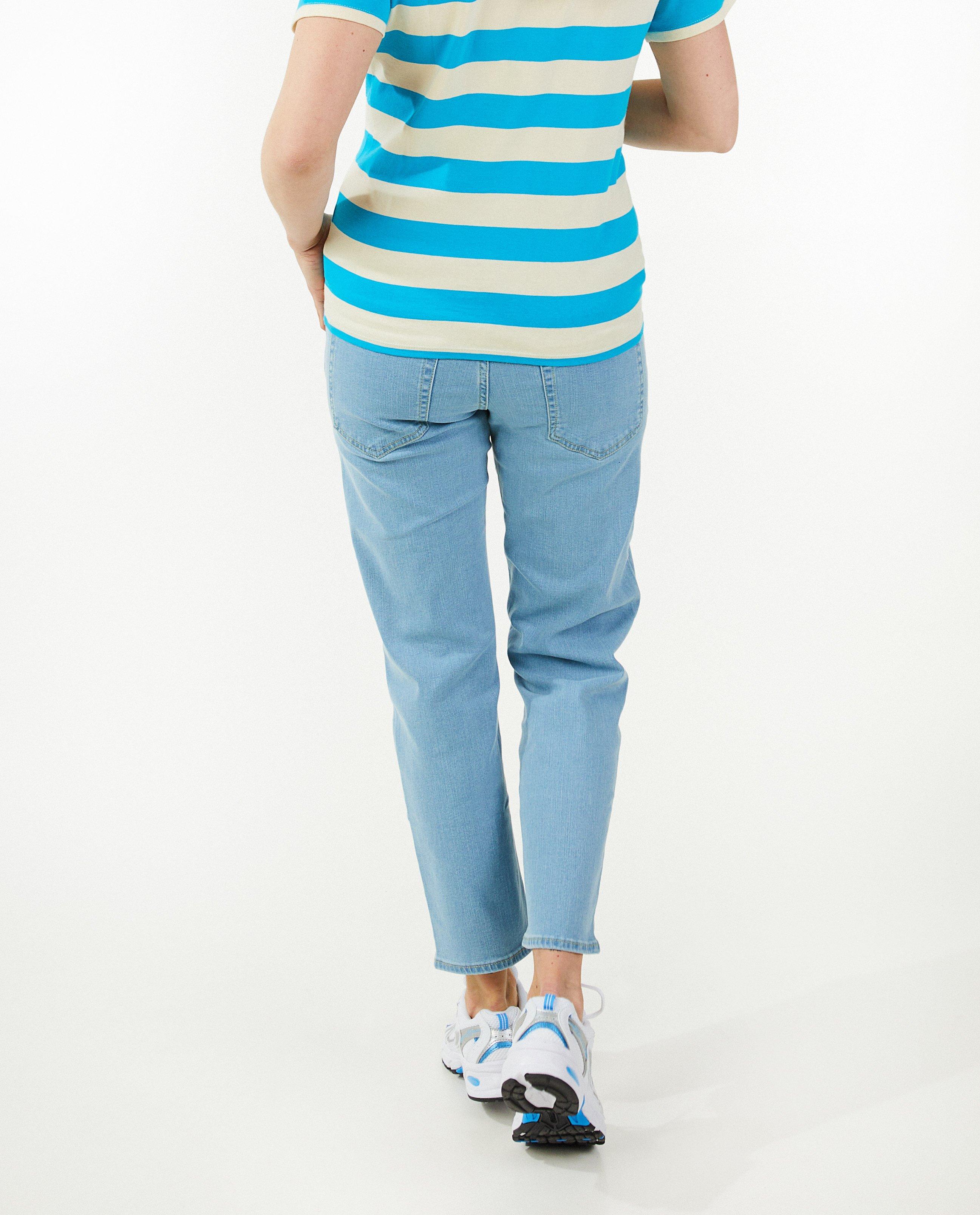 Blugi gravide Atelier Maman Blue, croială dreaptă, albastru deschis