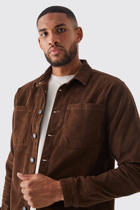 Tall Cord Cargo Overshirt