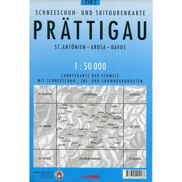 Swisstopo 1 : 50 000 Prättigau Ski - Wanderkarte