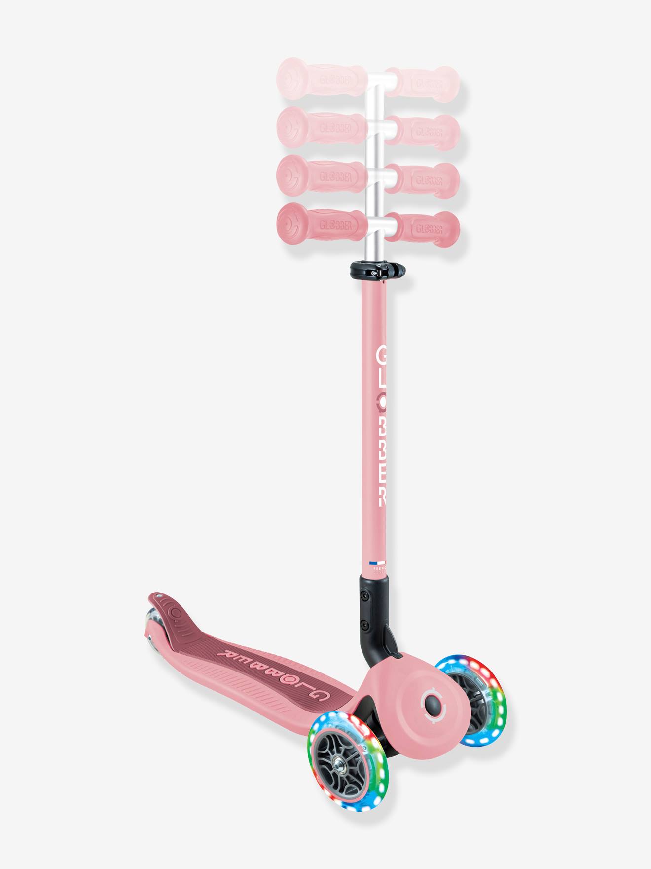Globber 3-in-1-Fahrzeug Go Up Active Lights GLOBBER - hellrosa