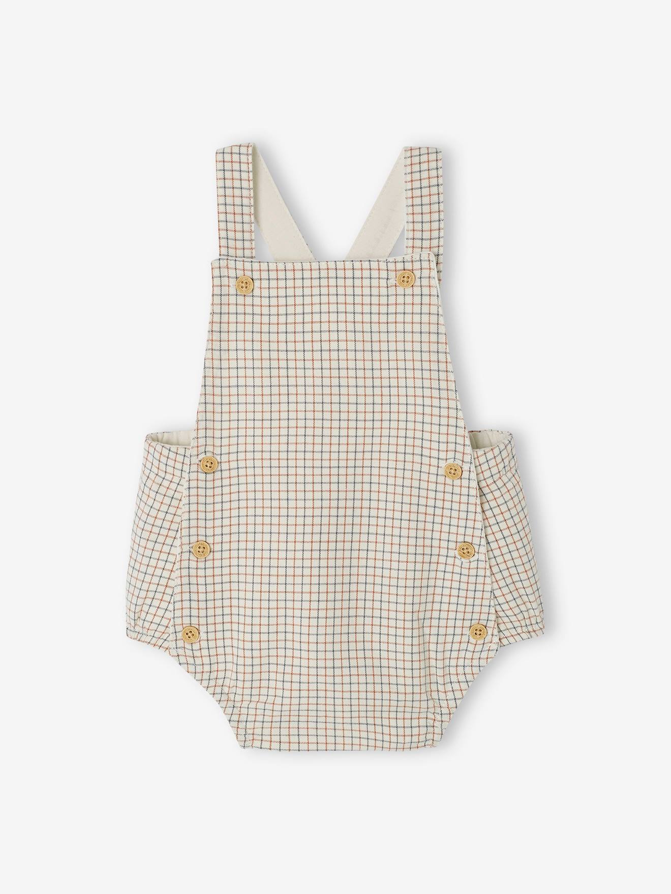 Vertbaudet Baby Latzhose, Retro-Chic - wollweiß