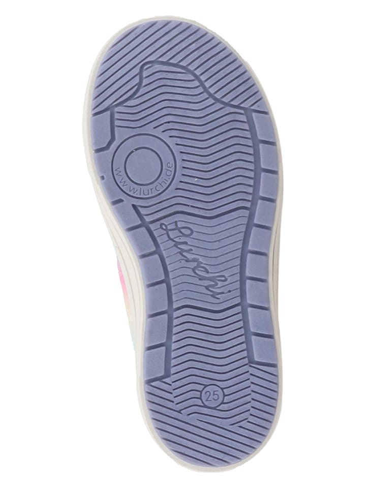 Lurchi Leder-Sneakers in Lila/ Bunt günstig kaufen