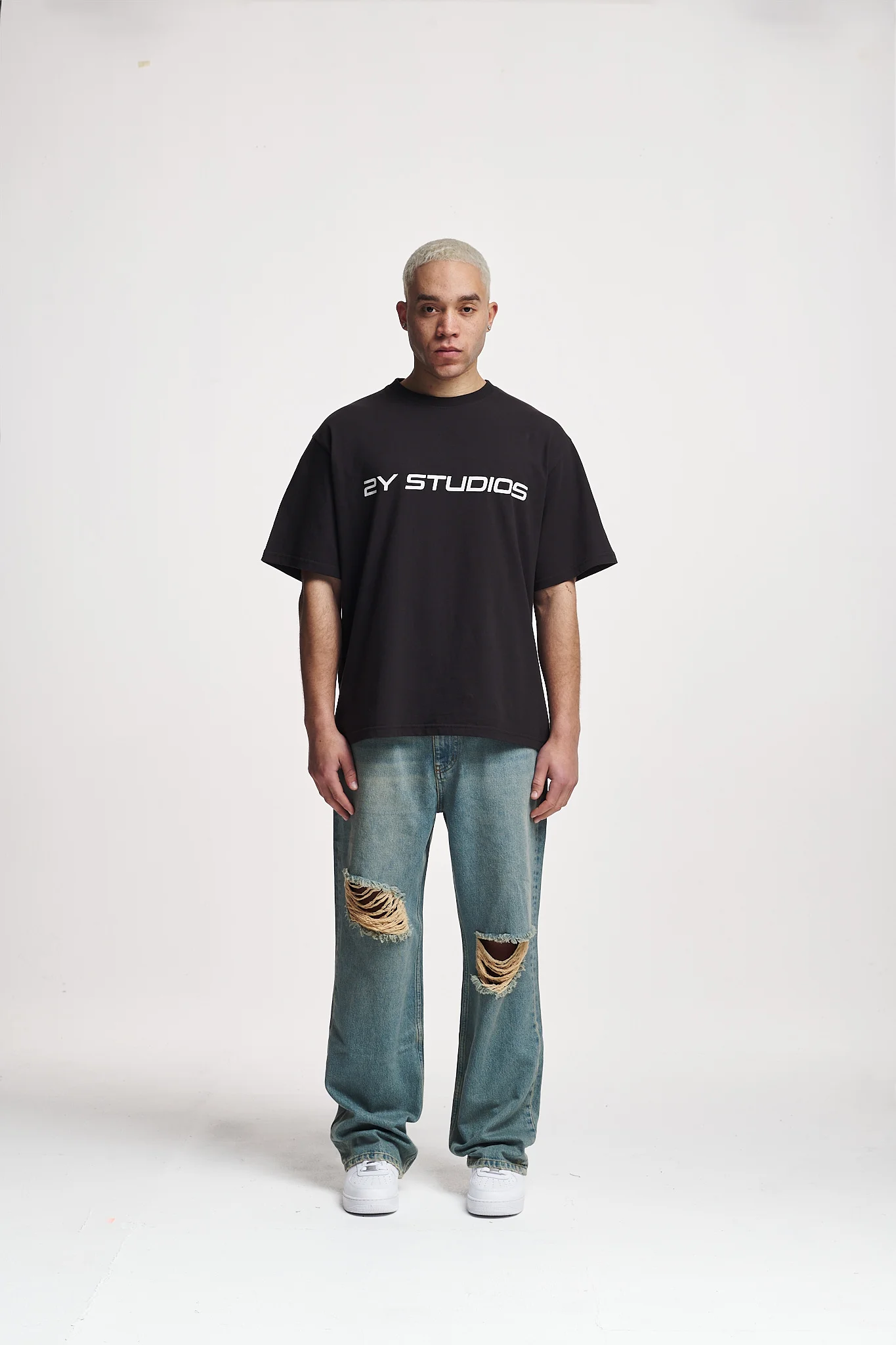 2Y Studios ANDUIN RIPPED BAGGY - Vaqueros holgados