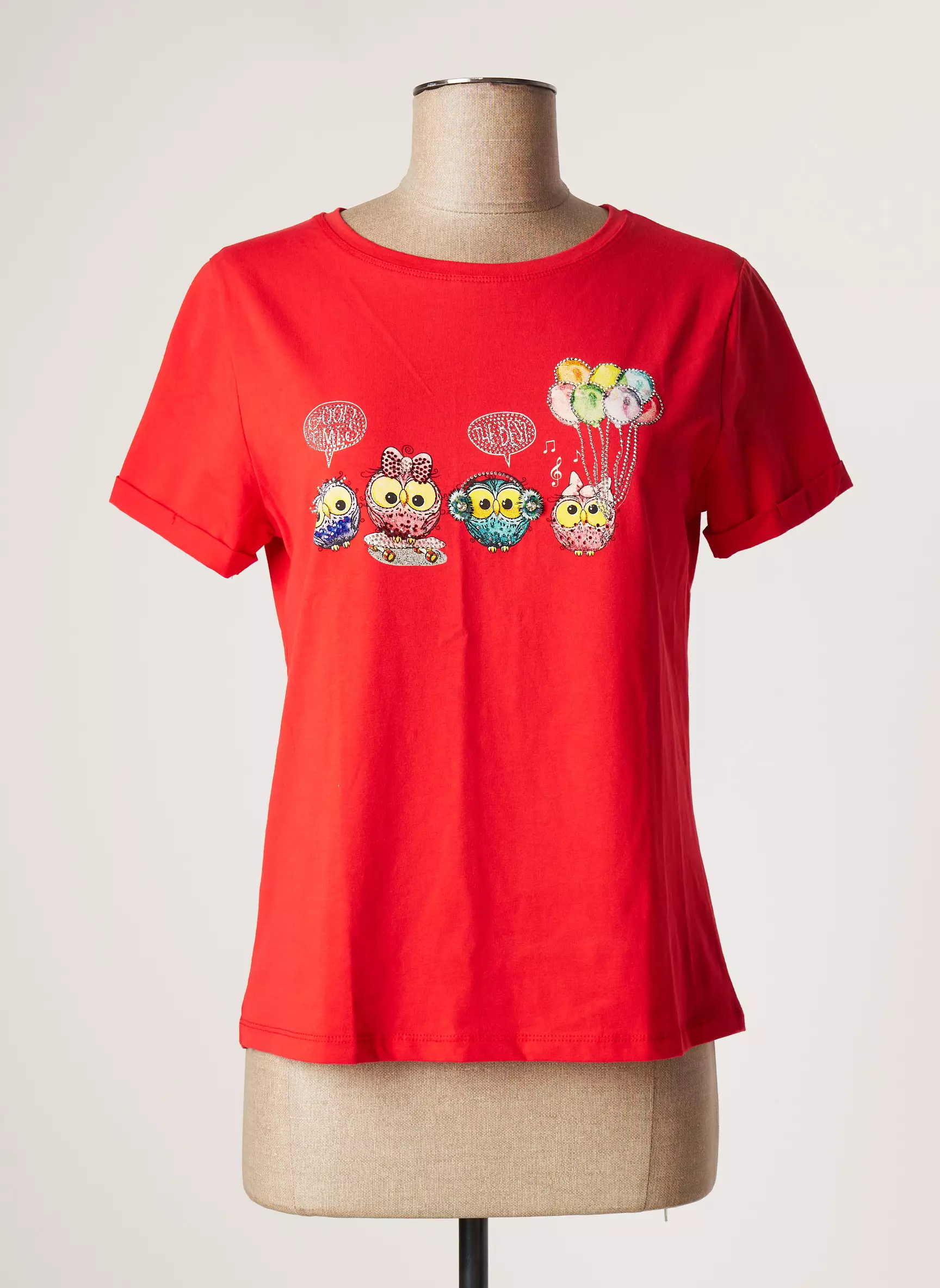 Bluoltre Tshirts Femme couleur rouge