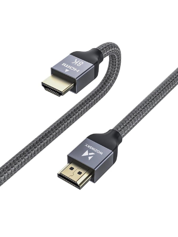 Wozinsky HDMI 2.1 8K 60 Hz 48 Gbps / 4K 120 Hz / 2K 144 Hz Silber 3m in Silber günstig kaufen onesize