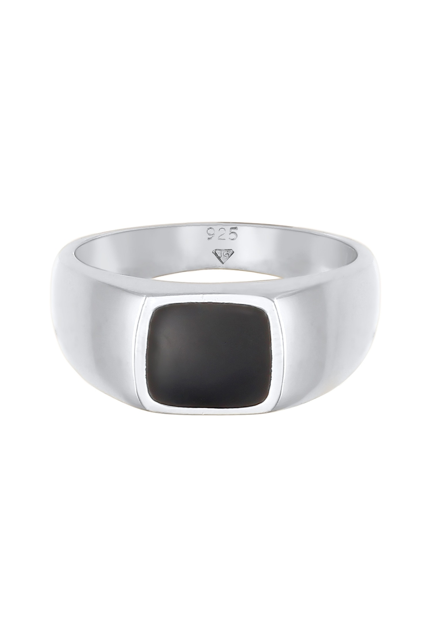 Anillo rectangular clásico de esmalte para mujer Elli en plata de ley 925