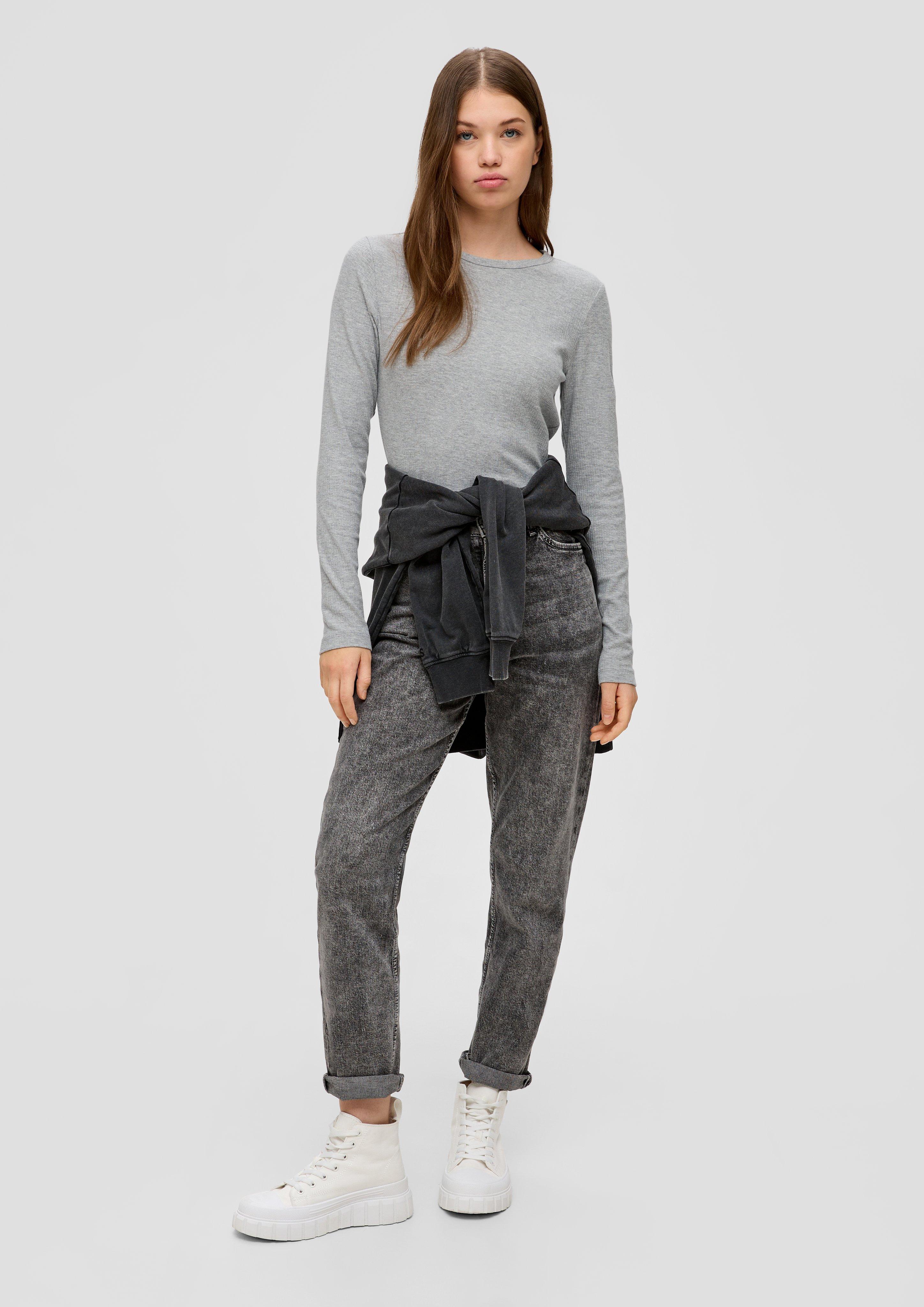 Langarmshirt mit Rippstruktur  2141201-9400
