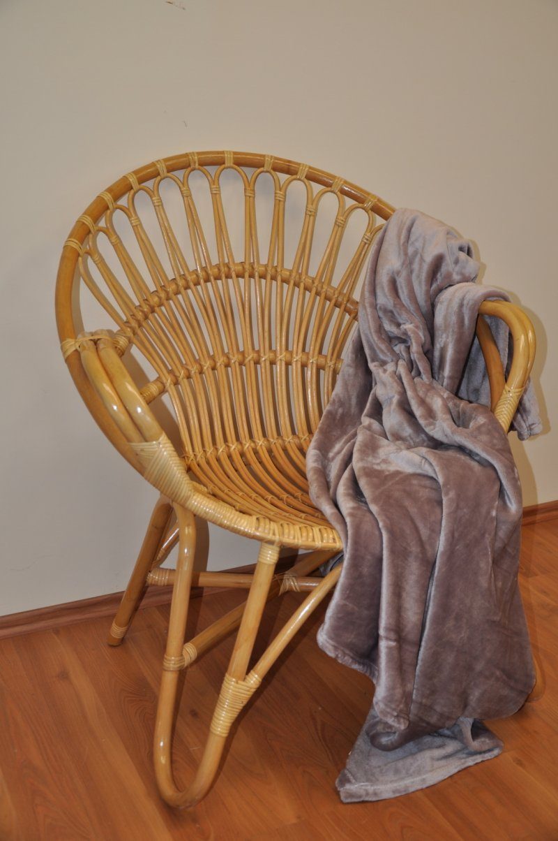 Rattani Rattanstuhl Rattansessel Lentera, Fb. Honig inkl. Decke