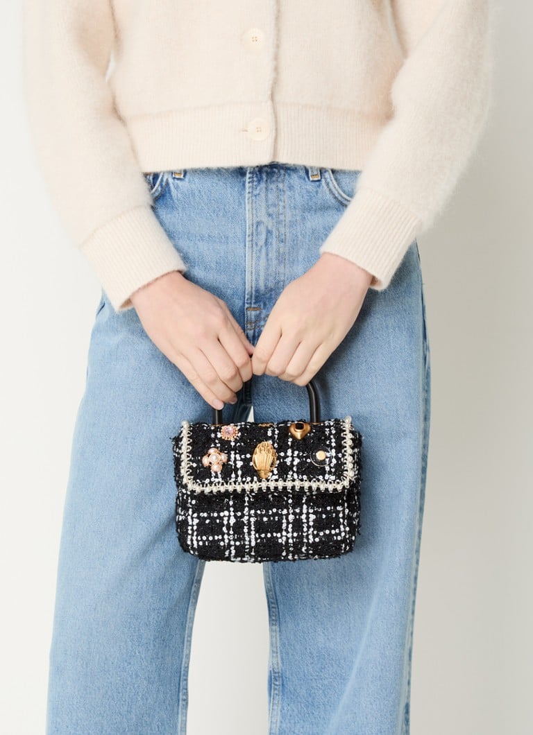 Kurt Geiger Kensington Mini handbag with tweed look and detachable shoulder strap