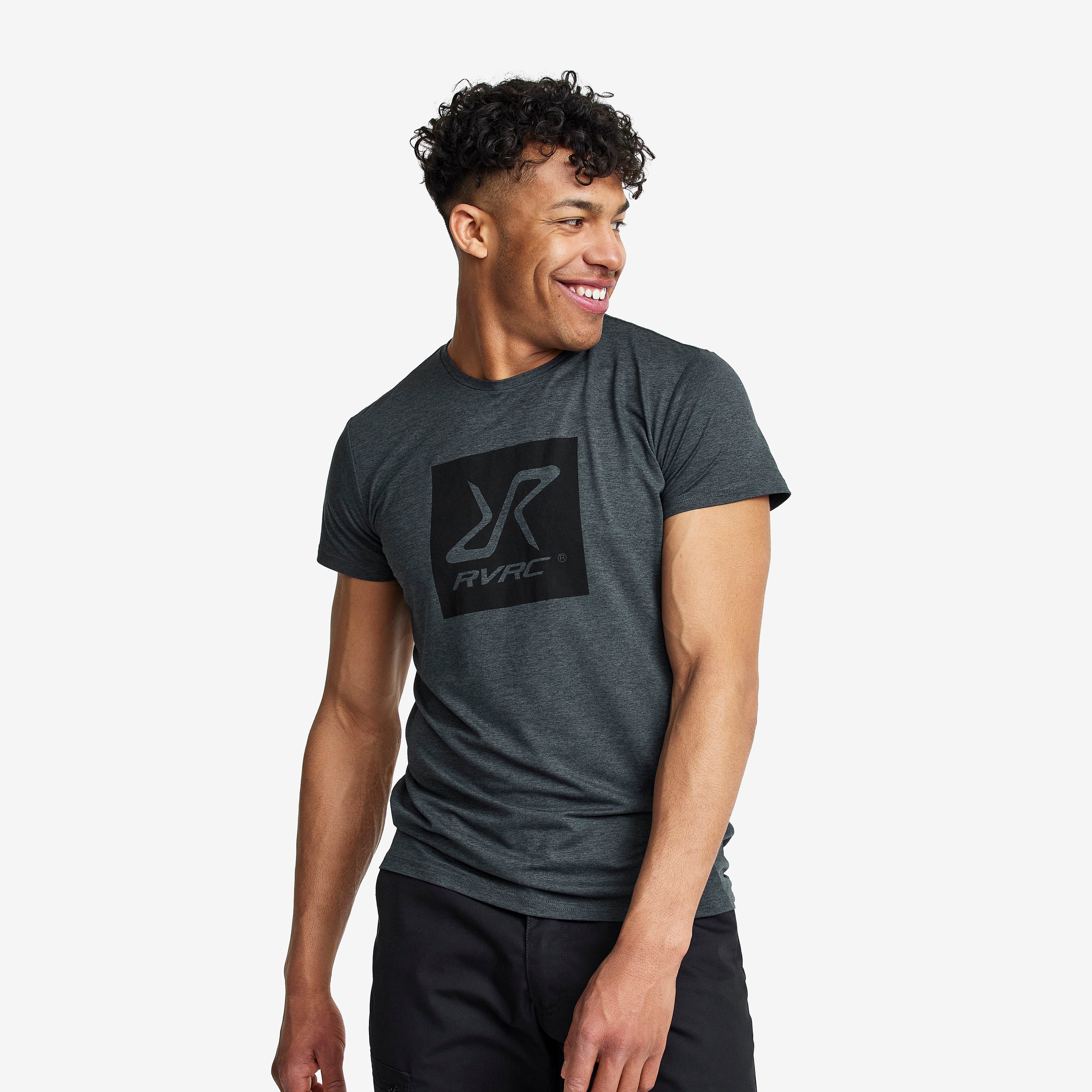 Vagabond Logo Tee Homme Anthracite Melange