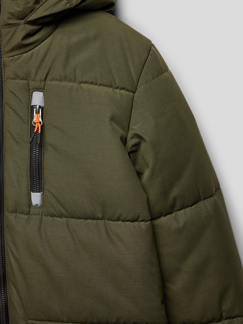 Steppjacke mit Brusttasche in khaki