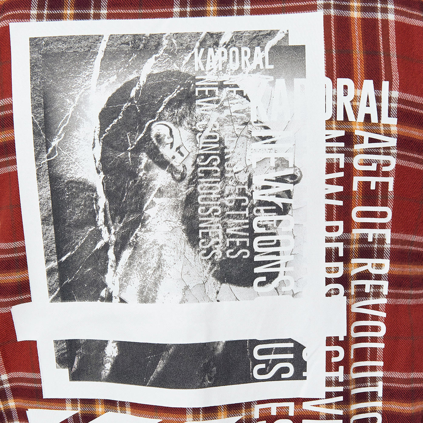 PAZ    Chemise à carreaux bordeaux régular Homme