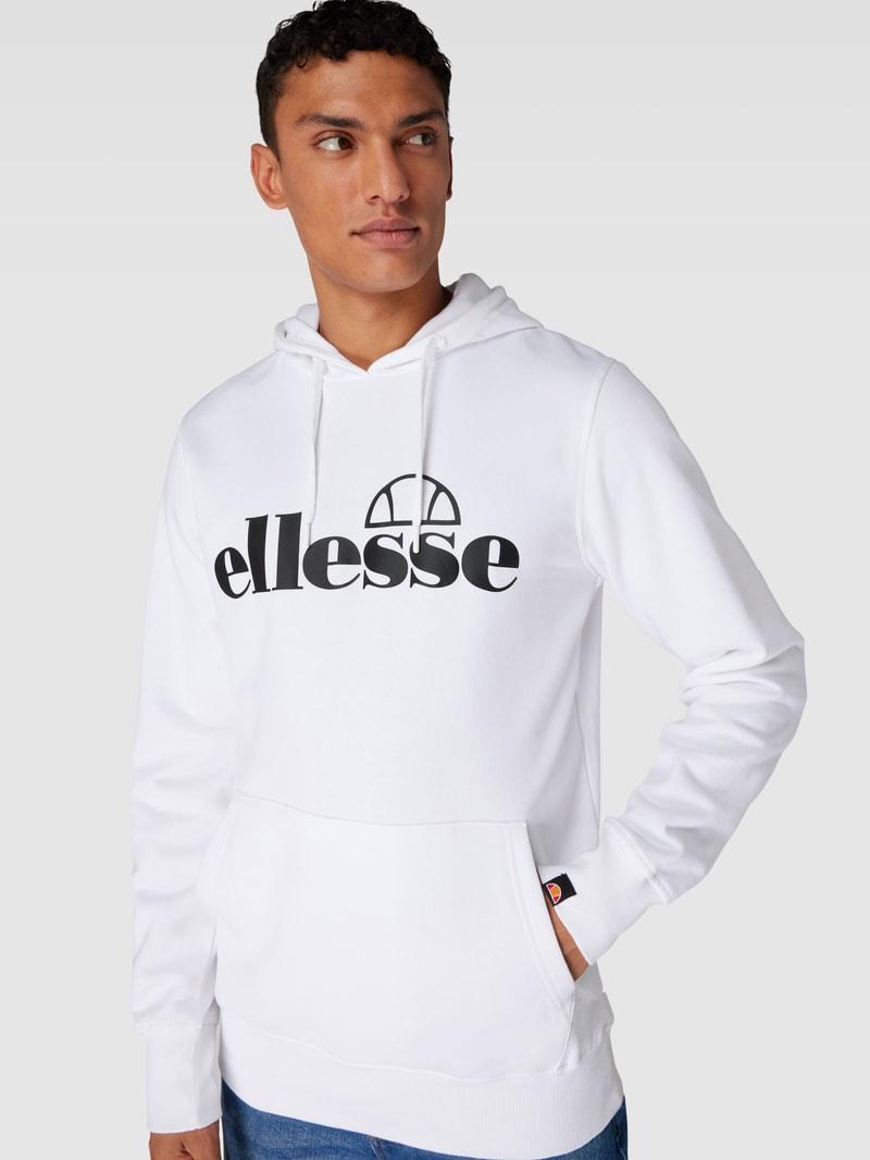 Hoodie mit Label-Print Modell 'Oodia' in weiß