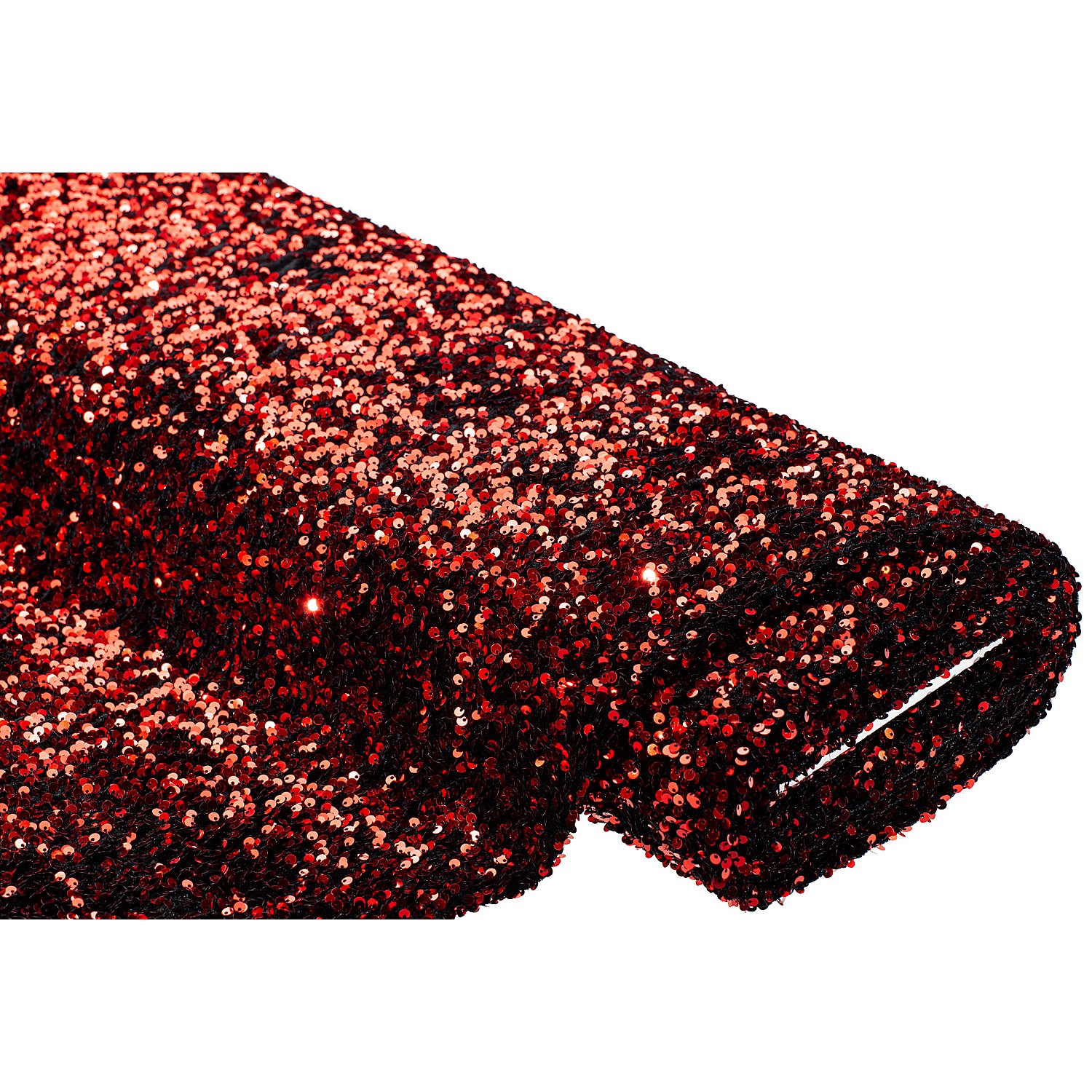 Funkelnder Paillettenstoff, rot