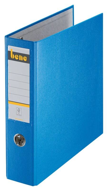 Bene Doppelordner 4 Ringe PP (Polypropylen) DIN A4 Blau