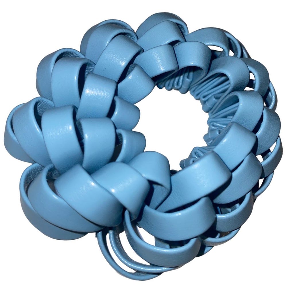 Cléoe Braided Scrunchie Baby Blue