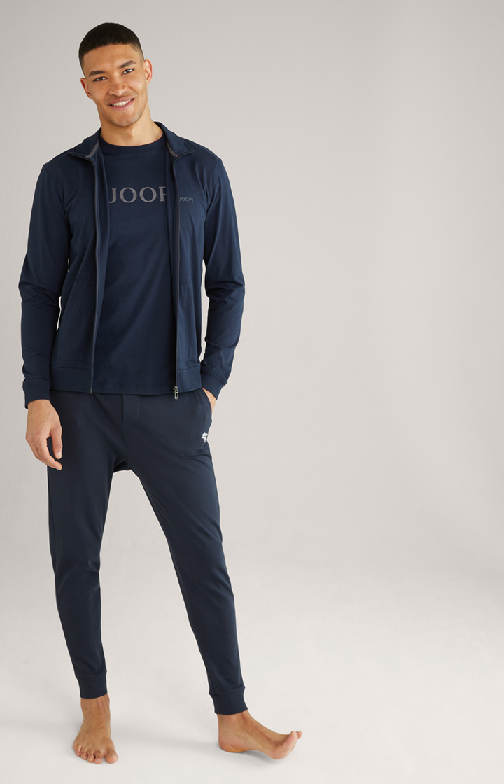 Loungewear Sweatjacke in Dunkelblau