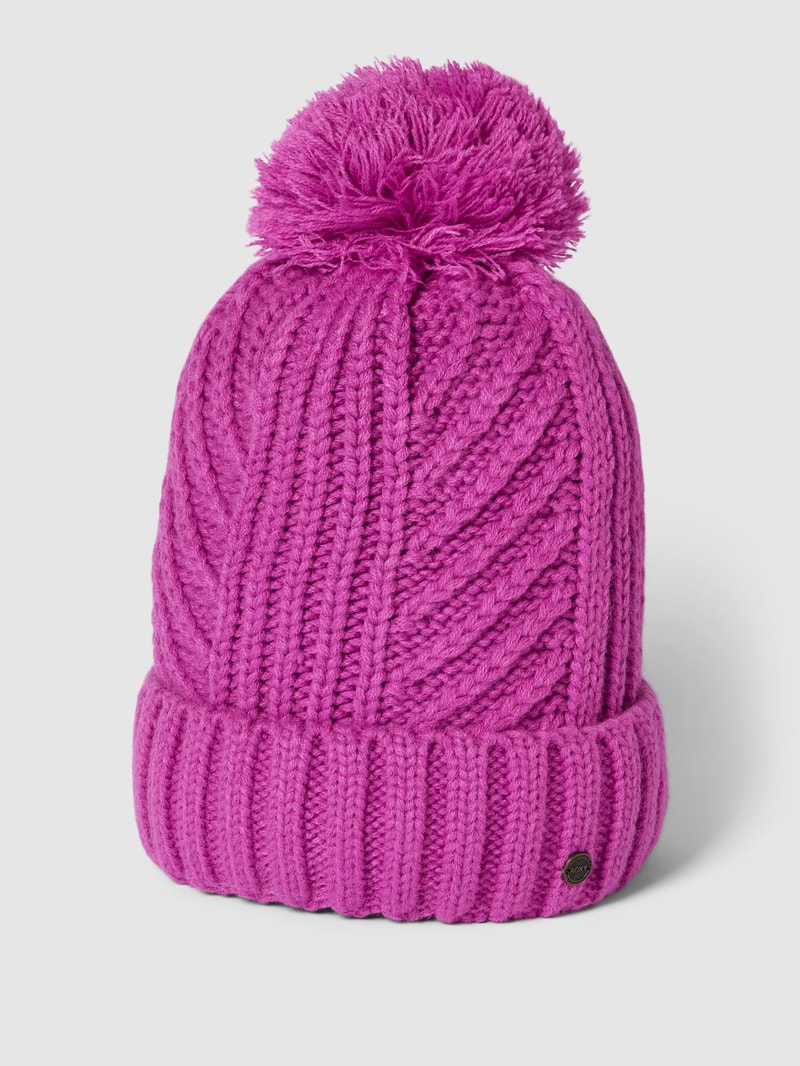 Strickmütze mit Zopfmuster Modell 'COY SUNDOWN' in pink
