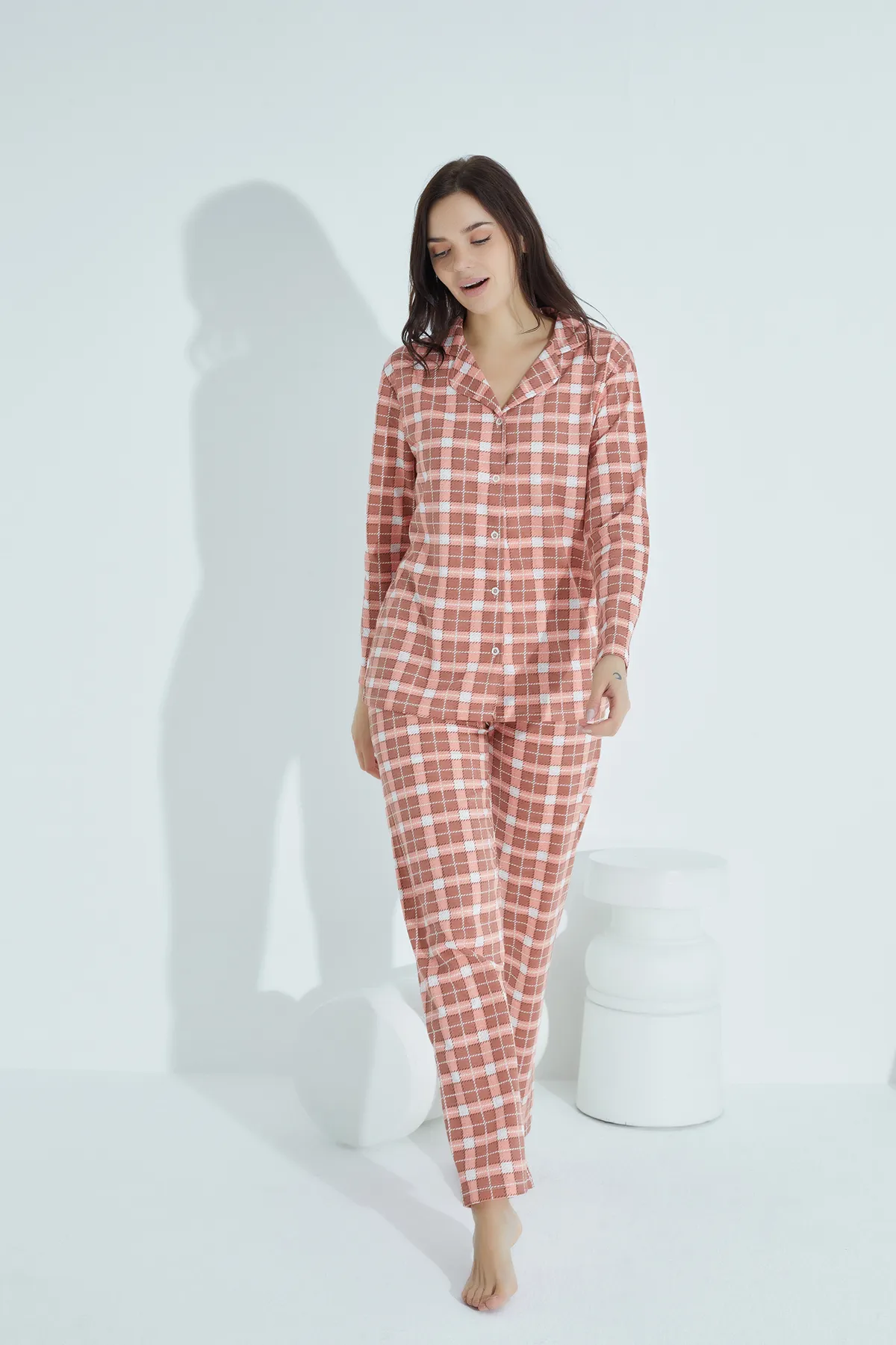 STRAWBERRY  Pyjama-Set aus Baumwolle mit Knöpfen