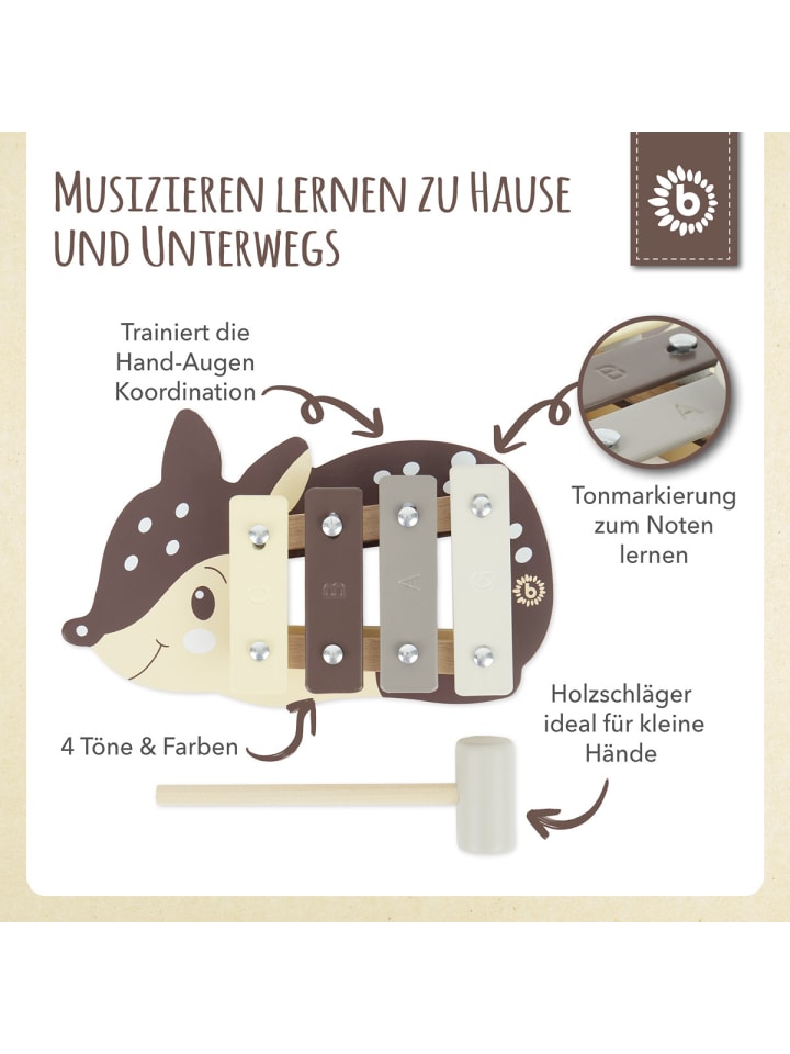Bieco Spielwaren Xylophon Reh - ab 12 Monate in Braun günstig kaufen onesize