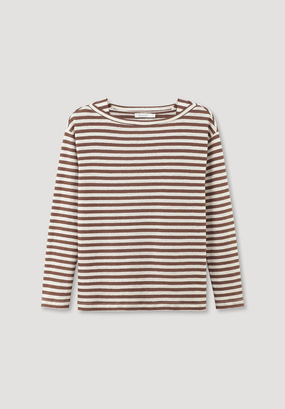 Ringel-Langarmshirt aus reinem Leinen